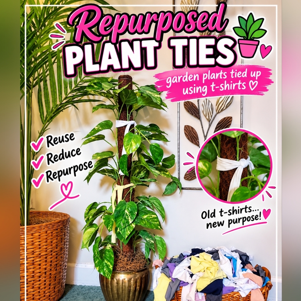 Eco-Friendly T-Shirt Garden Ties | Stretchy Plant Support Twine | 100% Upcycled